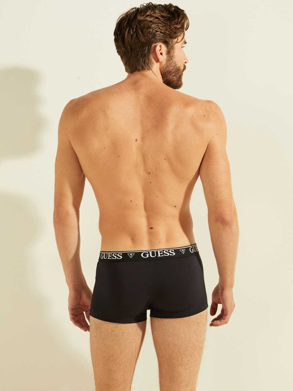 Dark Brown Men's Guess Logo Band Boxer Briefs Underwear Australia Sale | 309EWKVPU