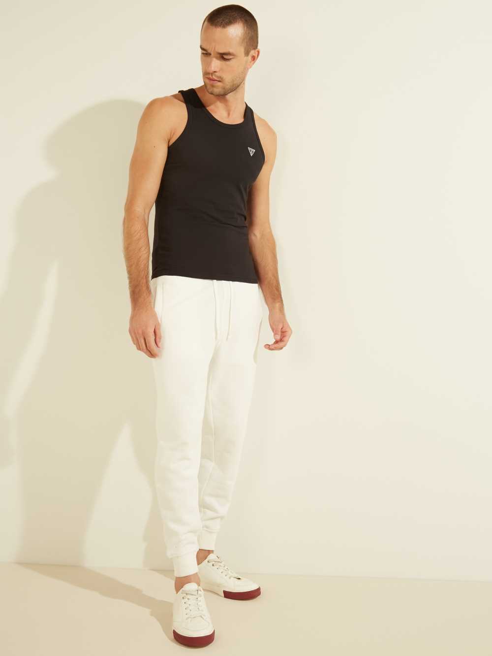 Dark Brown Men's Guess Logo Tank Top Australia Sale | 231COSQPA