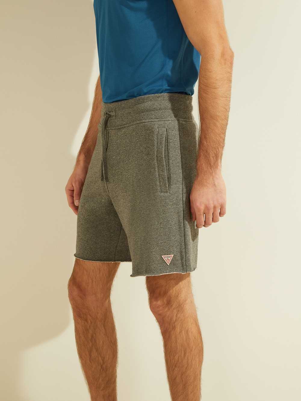 Dark Grey Men's Guess Eco Roy Fleece Shorts Australia Sale | 956KEDGHV