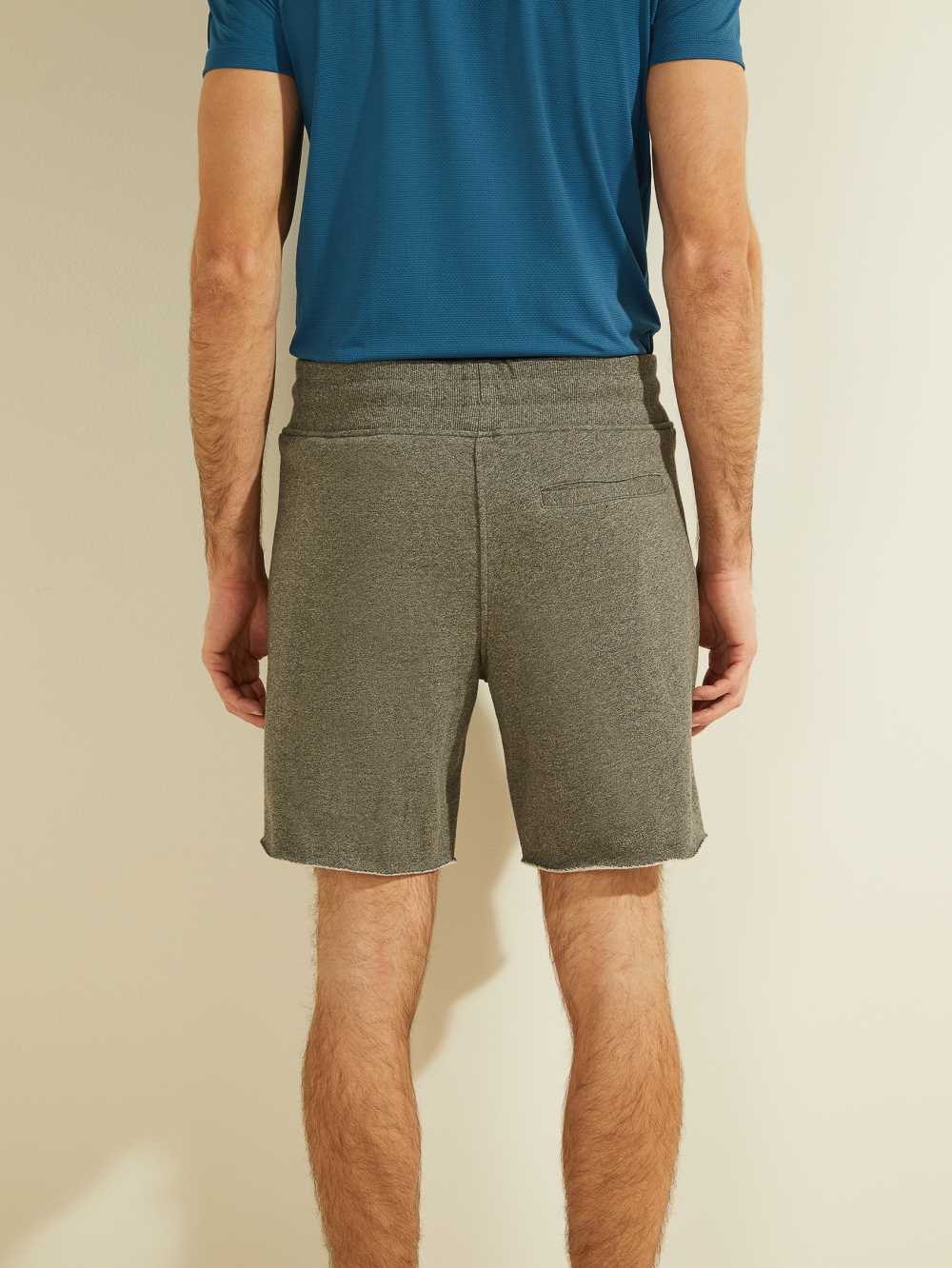 Dark Grey Men's Guess Eco Roy Fleece Shorts Australia Sale | 956KEDGHV