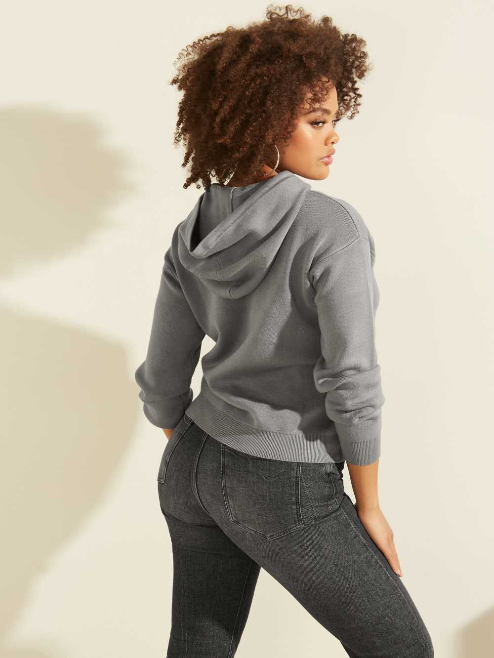 Dark Grey Women's Guess Gemma Hoodie Australia Sale | 019MJNZKE