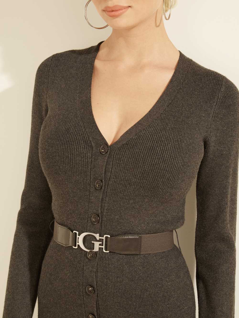 Deep Grey Women's Guess Luised Cardigan Jumpsuit Australia Sale | 320EWKTNV