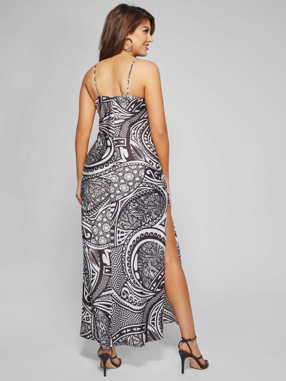 Flower Grey Women's Guess Nouveau Maxi Slip Dresses Australia Sale | 172JRUDYQ