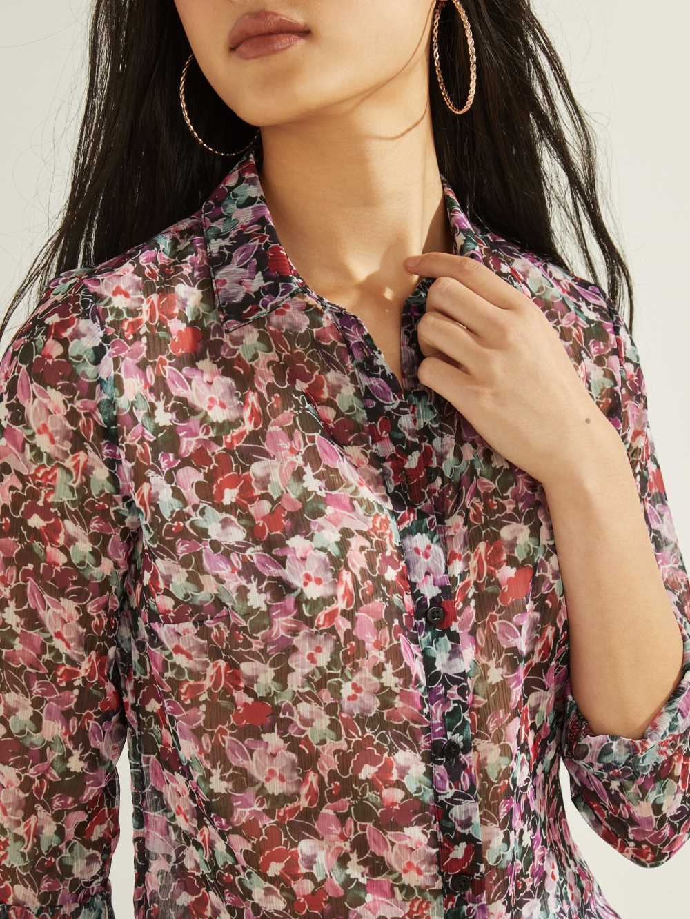 Flower Women's Guess Clouis Blouse Australia Sale | 746NRZXBH