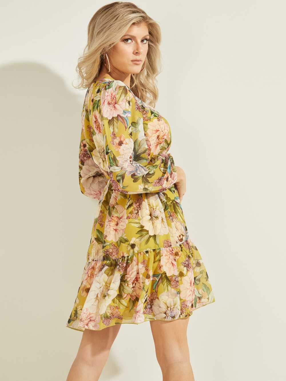 Flower Women's Guess Floral Fit and Flare Dresses Australia Sale | 815JRWGLK