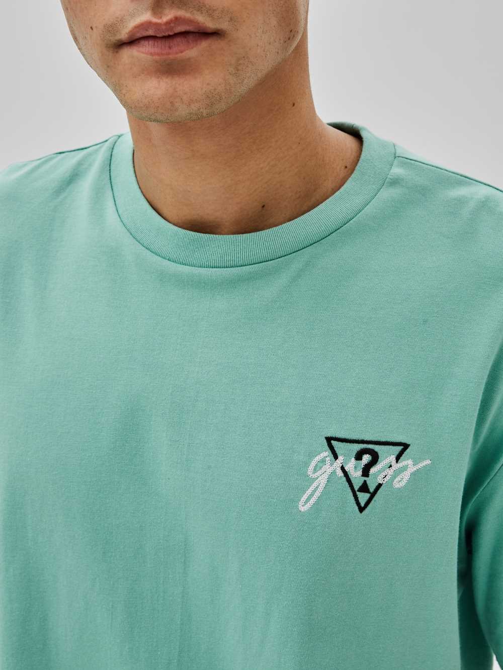Green Blue Men's Guess Originals x Anna Nicole Smith T-shirt Australia Sale | 129LFGTWA