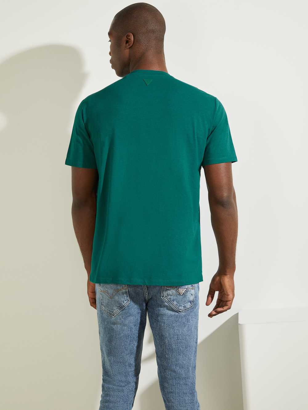 Green Men's Guess Eco Alphy T-shirt Australia Sale | 701TLVHGS