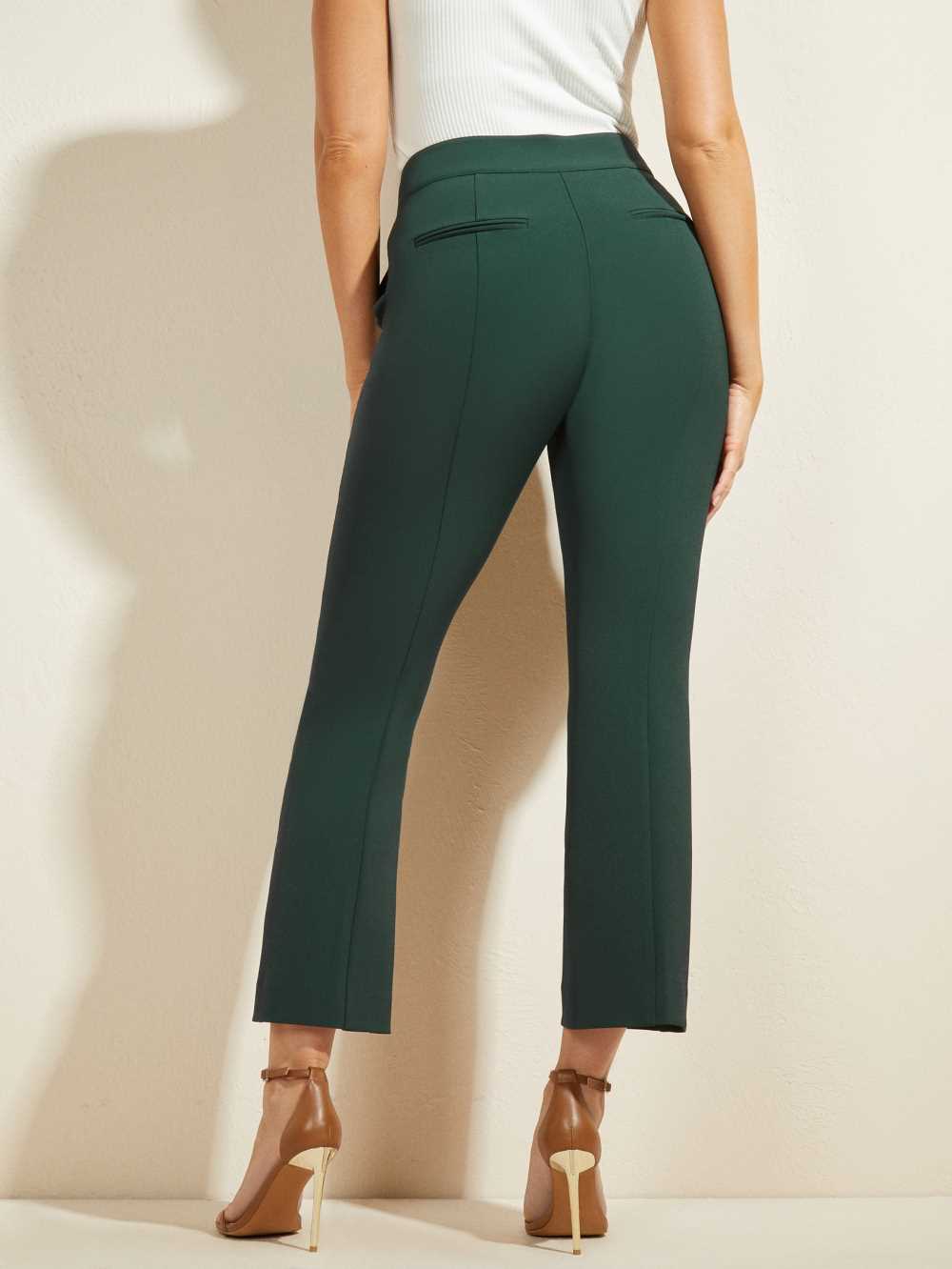 Green Women's Guess Evelyn Cropped Pants Australia Sale | 142SMRLBE