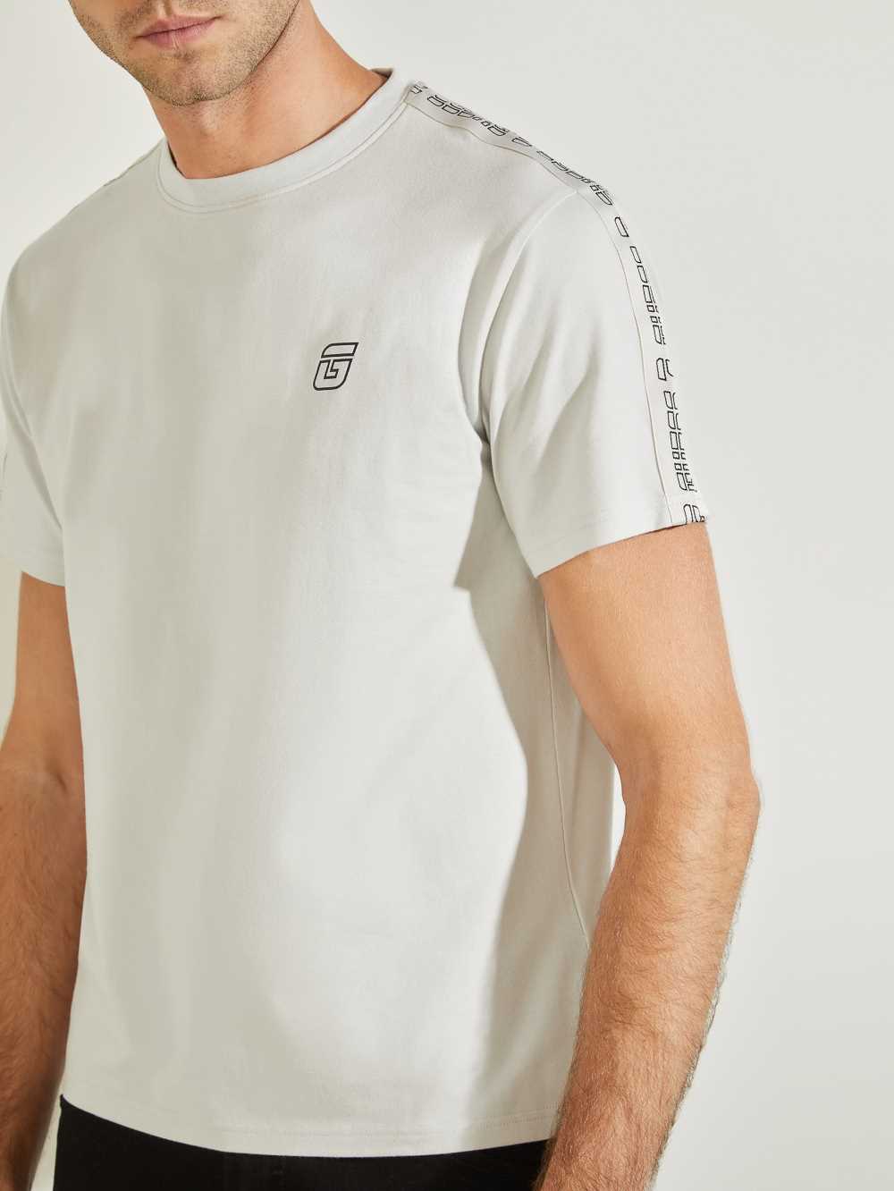 Grey Men's Guess Eco Eric Logo T-shirt Australia Sale | 590MGKWPS