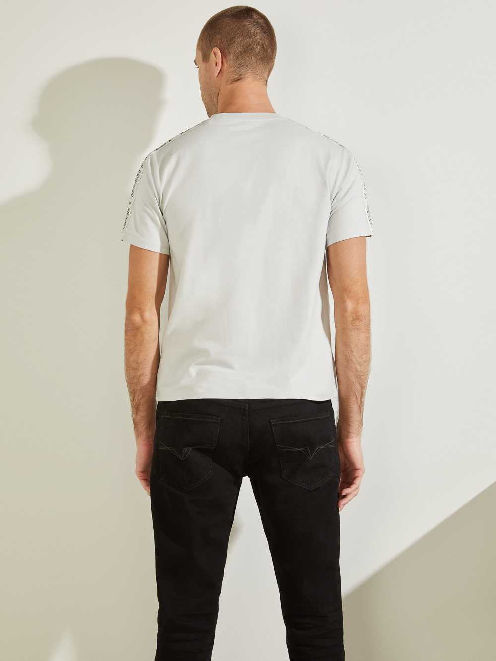 Grey Men's Guess Eco Eric Logo T-shirt Australia Sale | 590MGKWPS