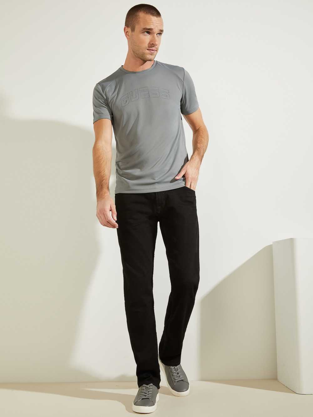 Grey Men's Guess Korey T-shirt Australia Sale | 637JAFNTU
