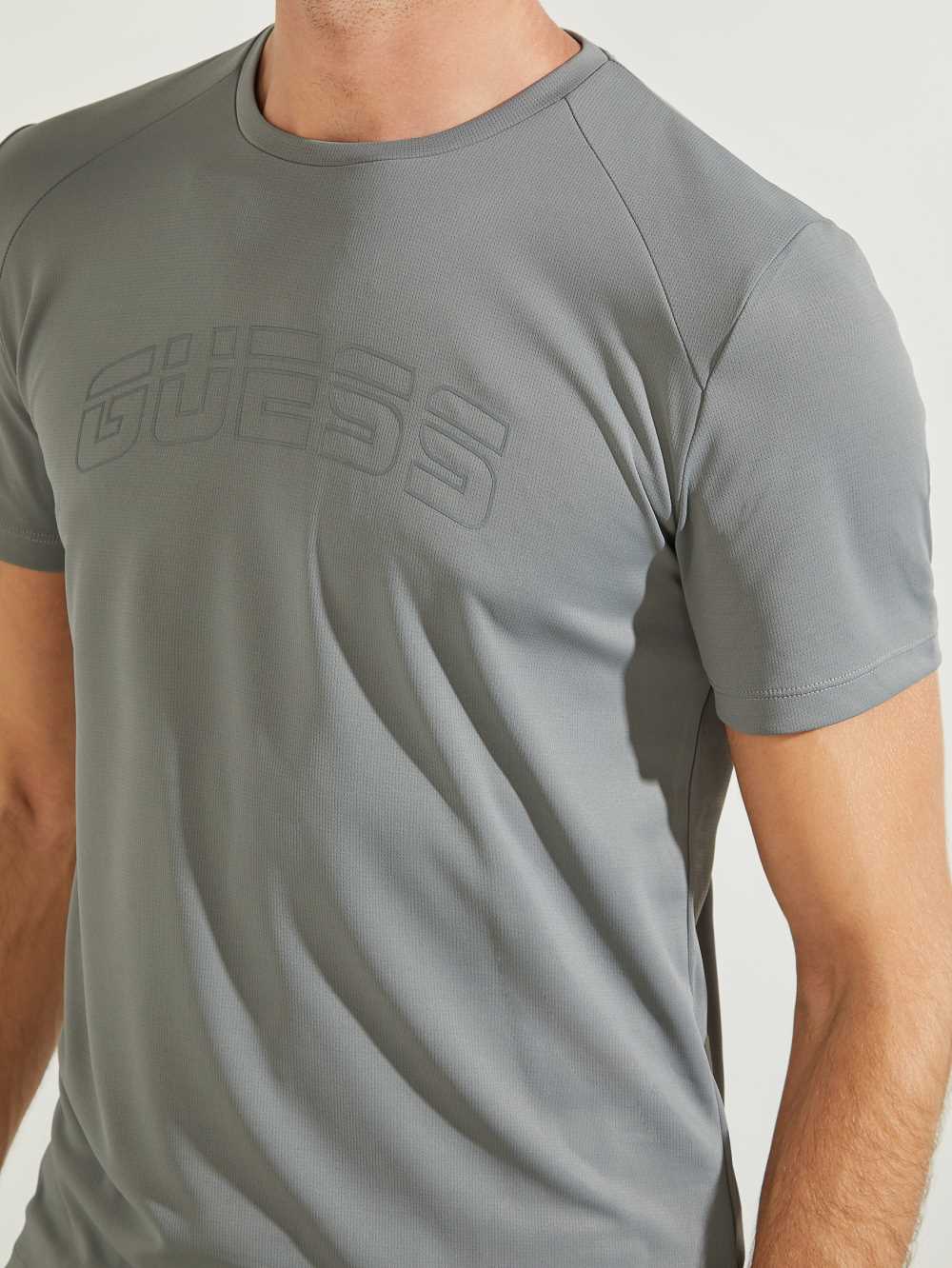 Grey Men's Guess Korey T-shirt Australia Sale | 637JAFNTU
