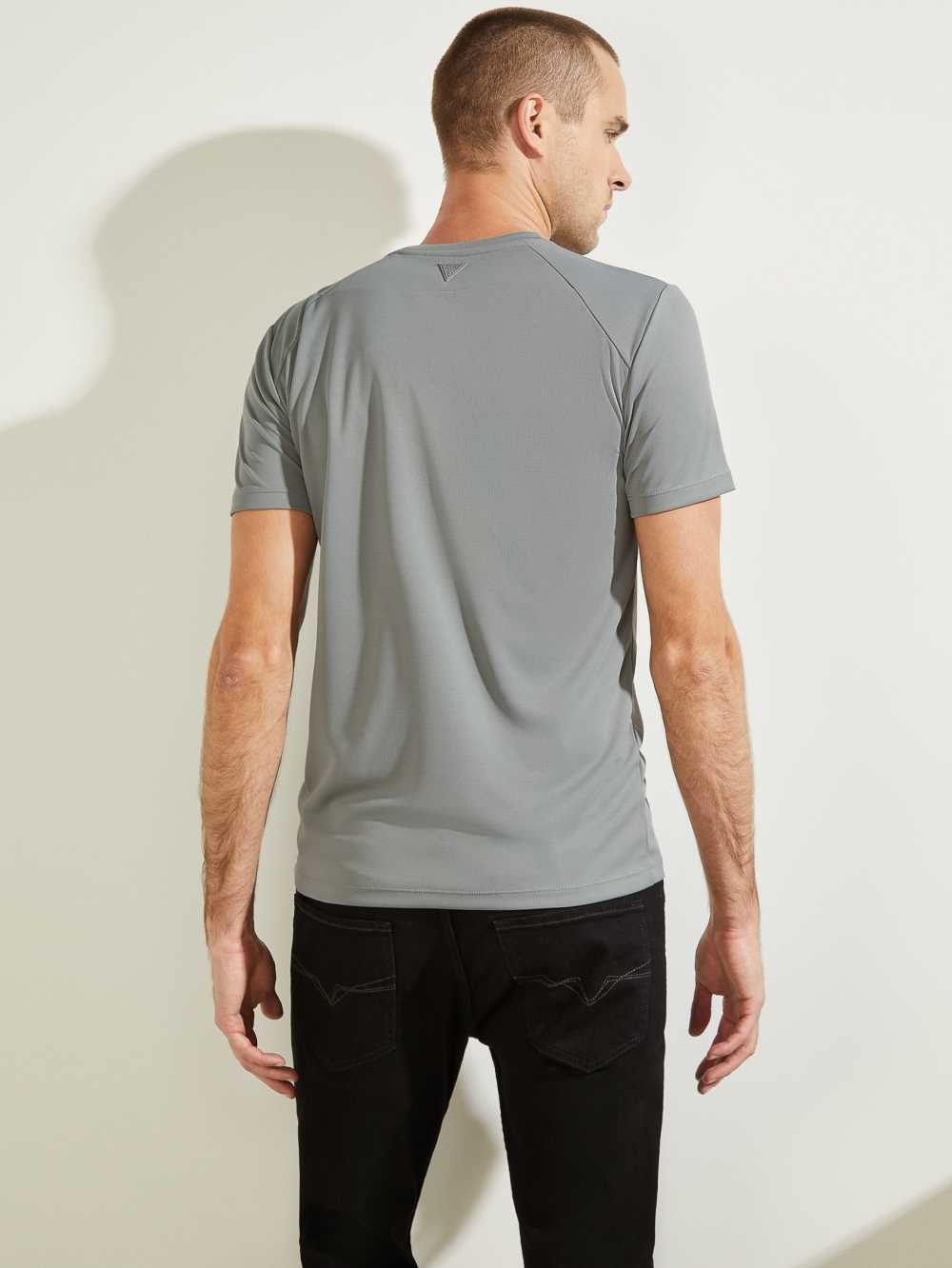 Grey Men's Guess Korey T-shirt Australia Sale | 637JAFNTU