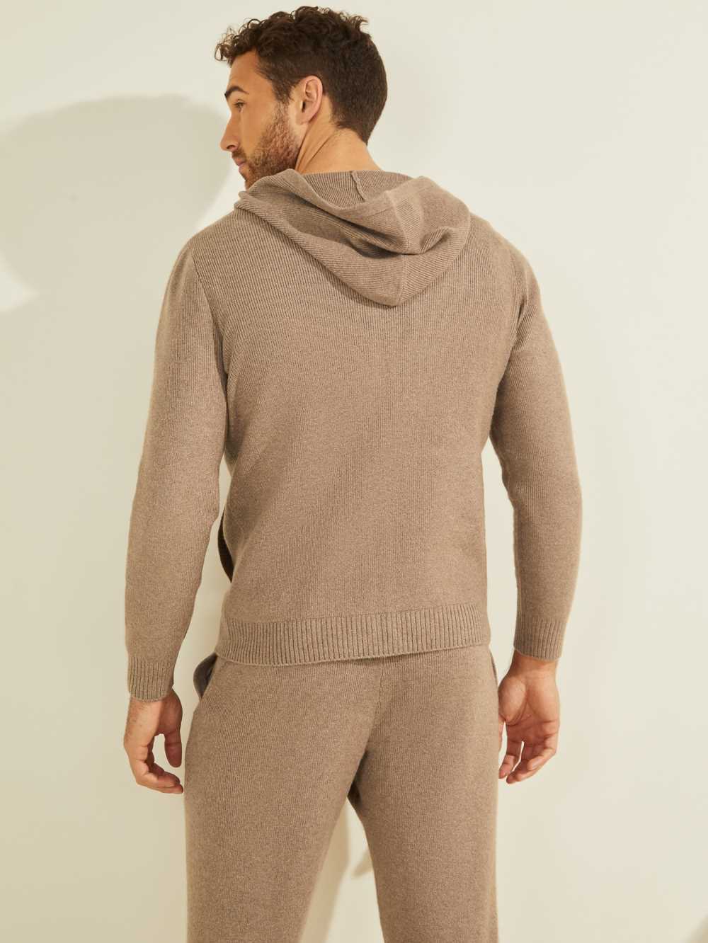 Grey Multicolor Men's Guess Esmere Wool-Blend Zip Hoodie Australia Sale | 672DENIJO