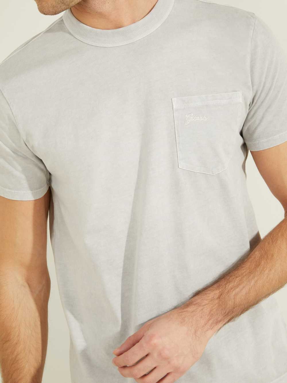 Grey Multicolor Men's Guess Sueded Jersey T-shirt Australia Sale | 710AVIZKJ