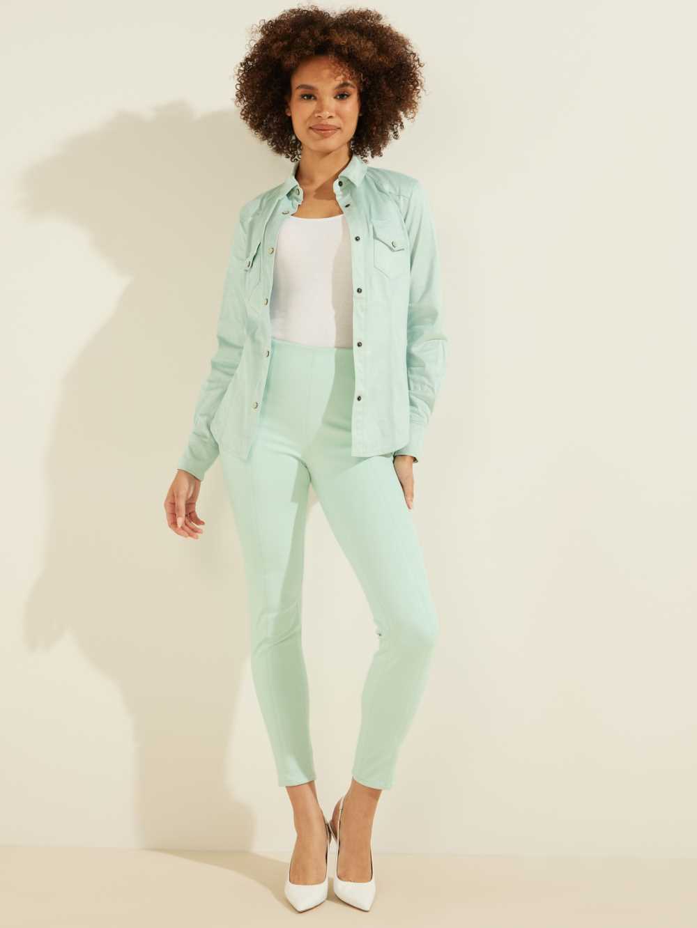 Light Blue Women's Guess Daisy Shirts Australia Sale | 984NJYVXI