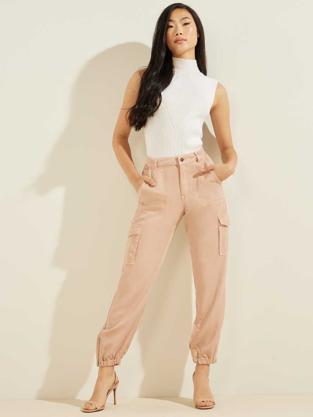Light Multicolor Women's Guess Eco Bowie Cargo Chino Pants Australia Sale | 769WSCPJD