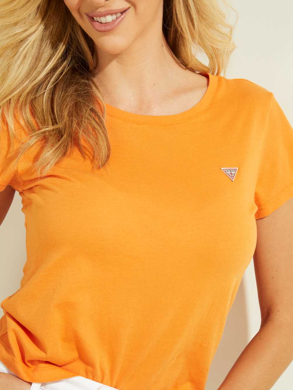 Mango Women's Guess Eco Logo Baby T-shirt Australia Sale | 128HPNZTF