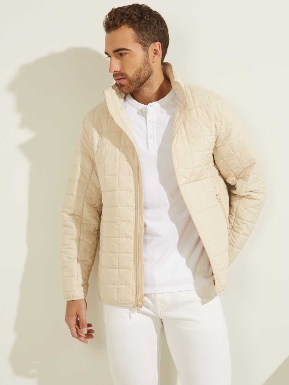 Multicolor Men\'s Guess Active Nylon Puffer Jackets Australia Sale | 849GNYWEI