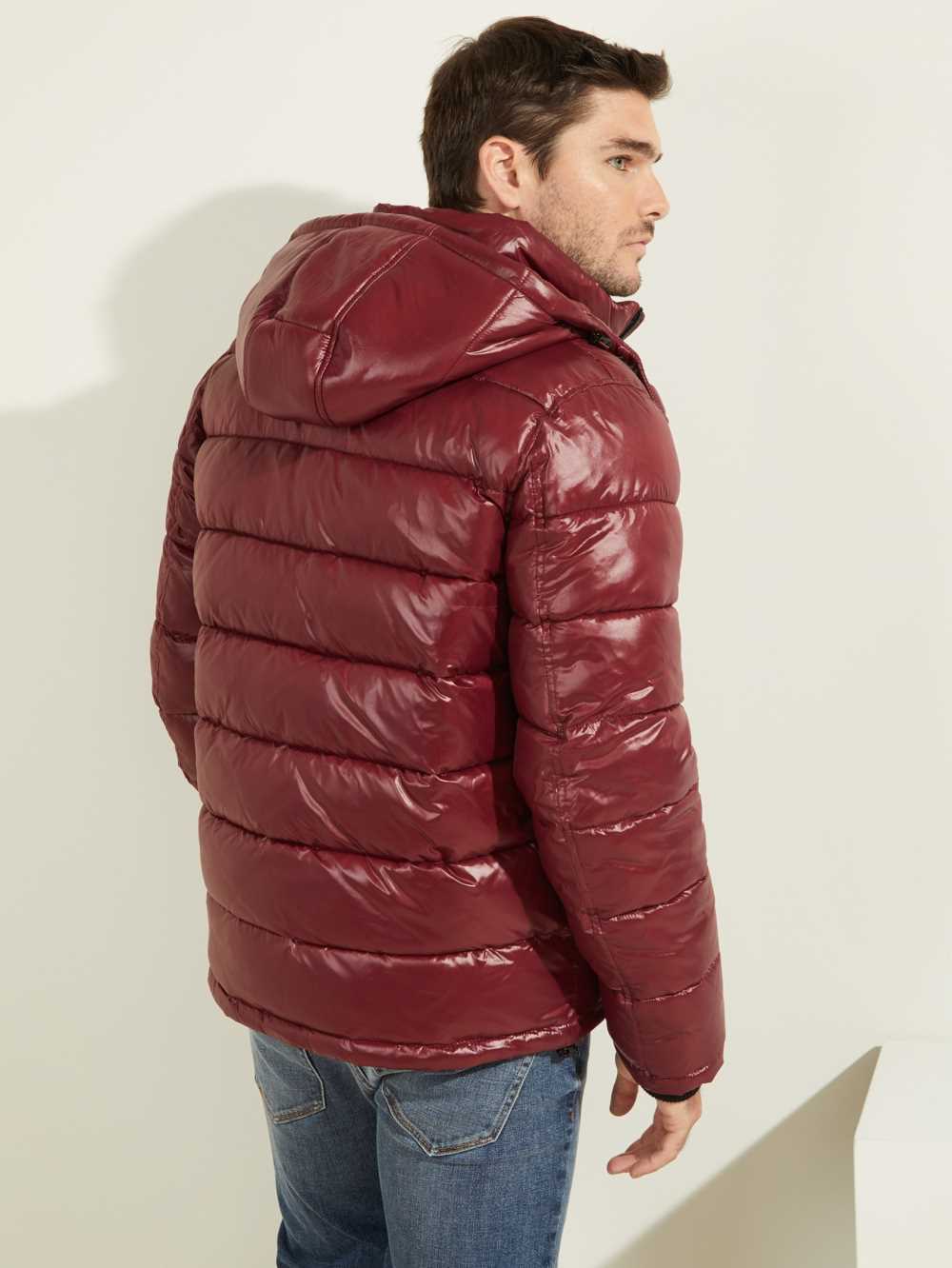 Multicolor Men's Guess Anthony Logo Puffer Jackets Australia Sale | 975CLYPMW