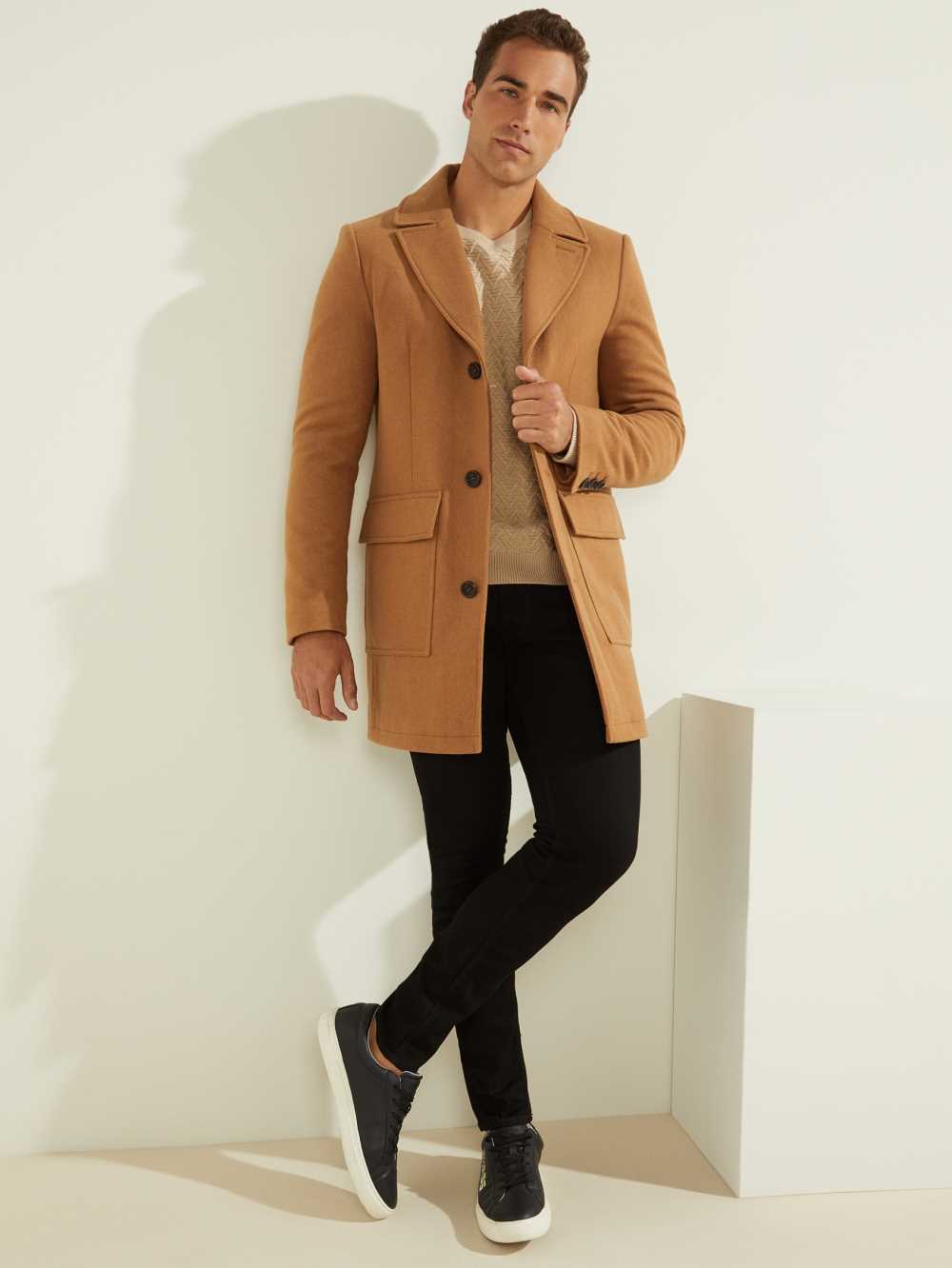 Multicolor Men's Guess Chris Wool Jackets Australia Sale | 874ZWVIAM