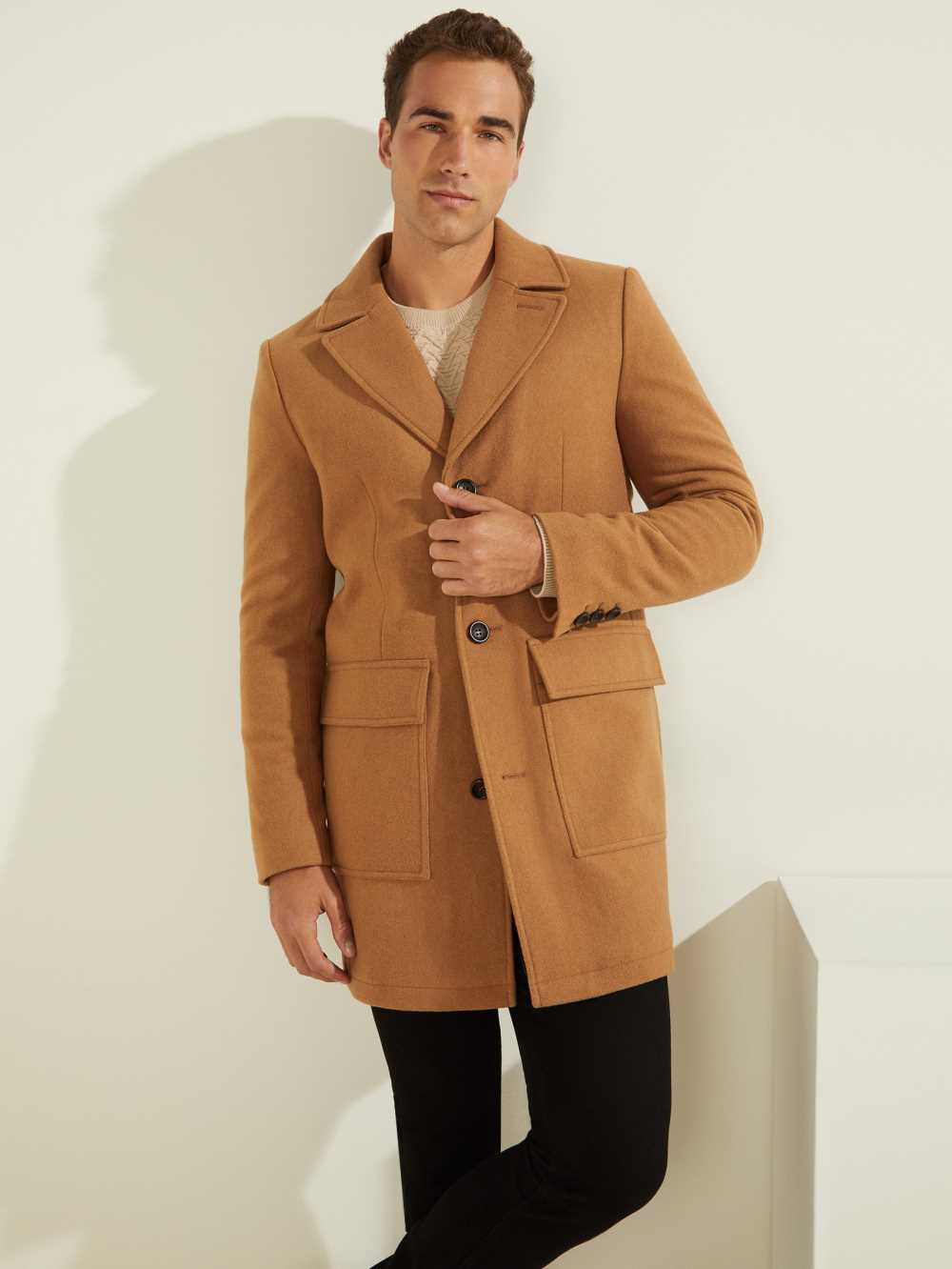 Multicolor Men\'s Guess Chris Wool Jackets Australia Sale | 874ZWVIAM
