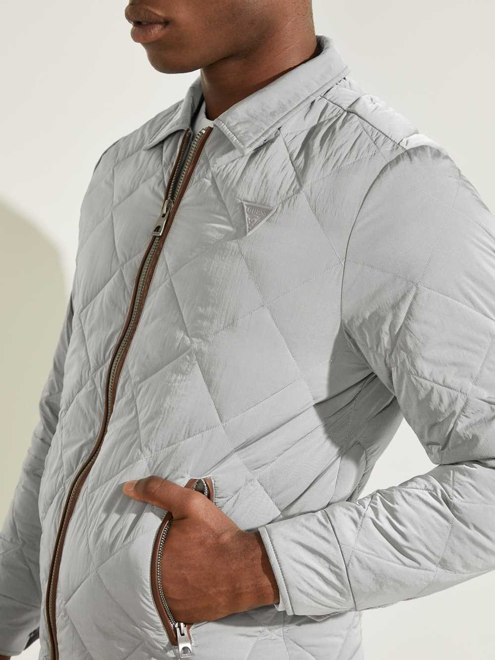 Multicolor Men's Guess Nylon Coach Jackets Australia Sale | 529CMAFKL