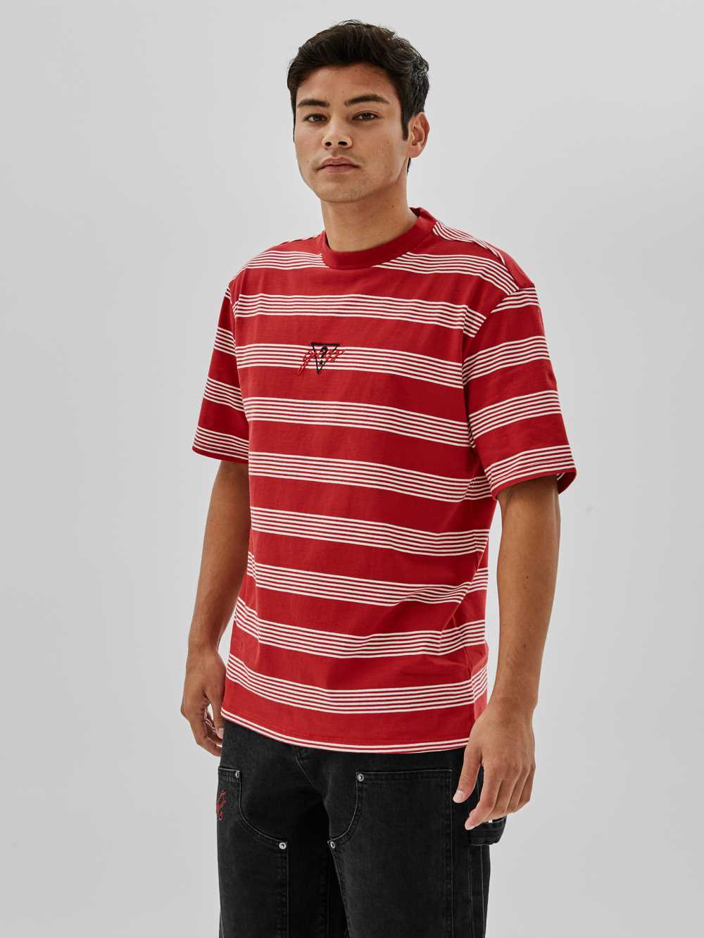 Multicolor Men\'s Guess Originals x Anna Nicole Smith Stripe T-shirt Australia Sale | 135DKIRZT