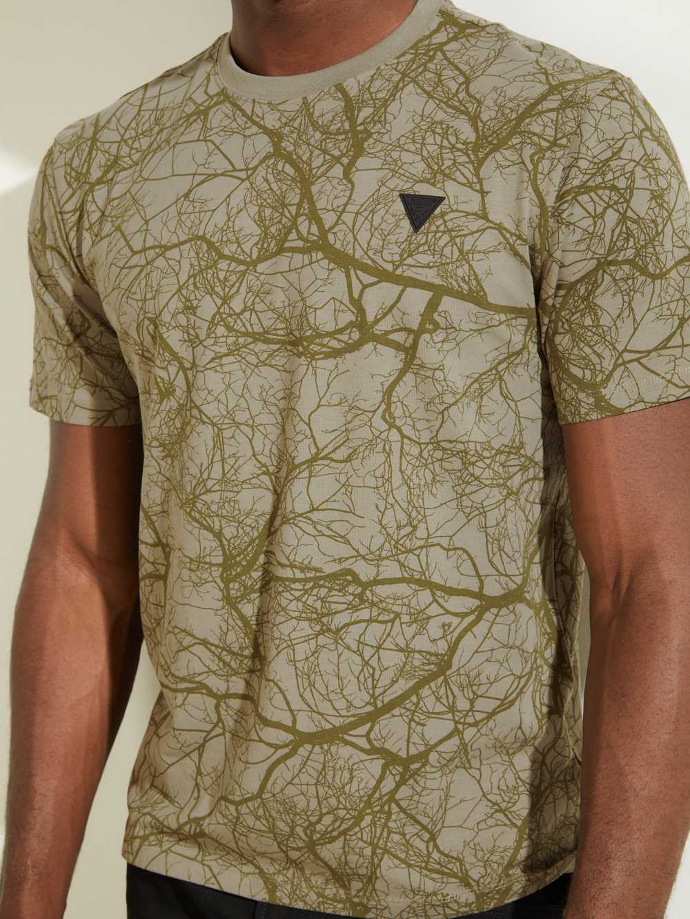 Olive Men's Guess Jesse T-shirt Australia Sale | 638UXEDIY