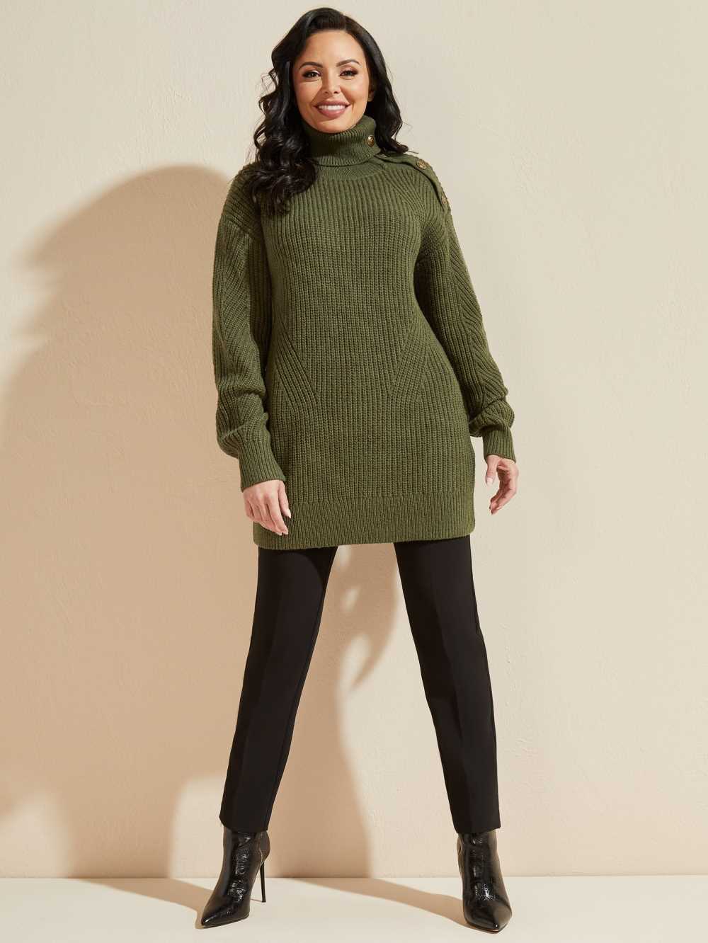 Olive Women's Guess Doris Sweater Top Sweaters Australia Sale | 325RZEACL