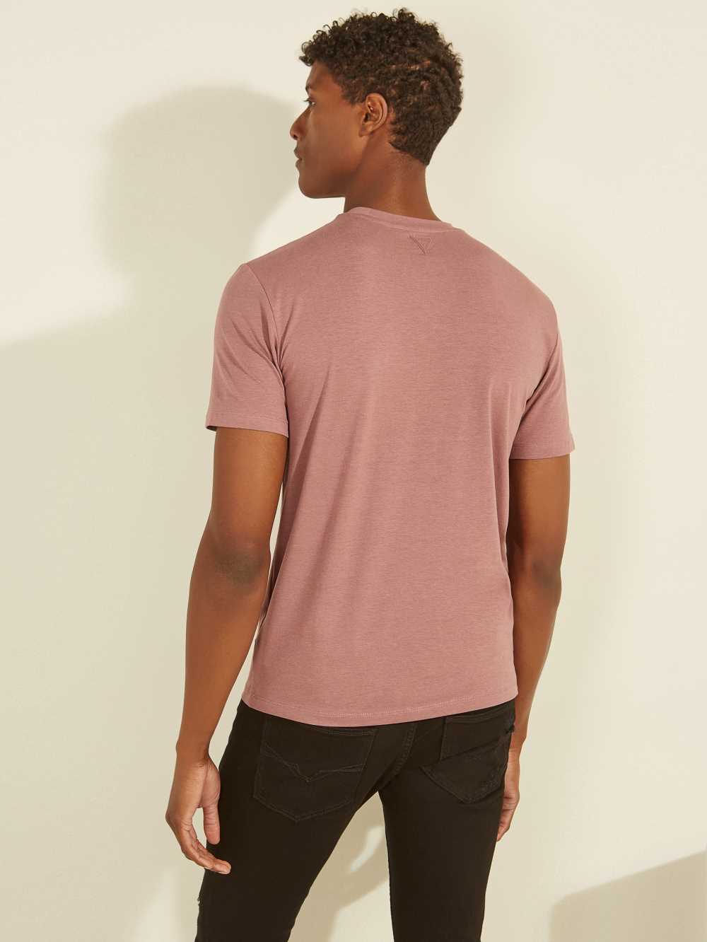 Pink Men's Guess Eco Alphy T-shirt Australia Sale | 759LHZYCS