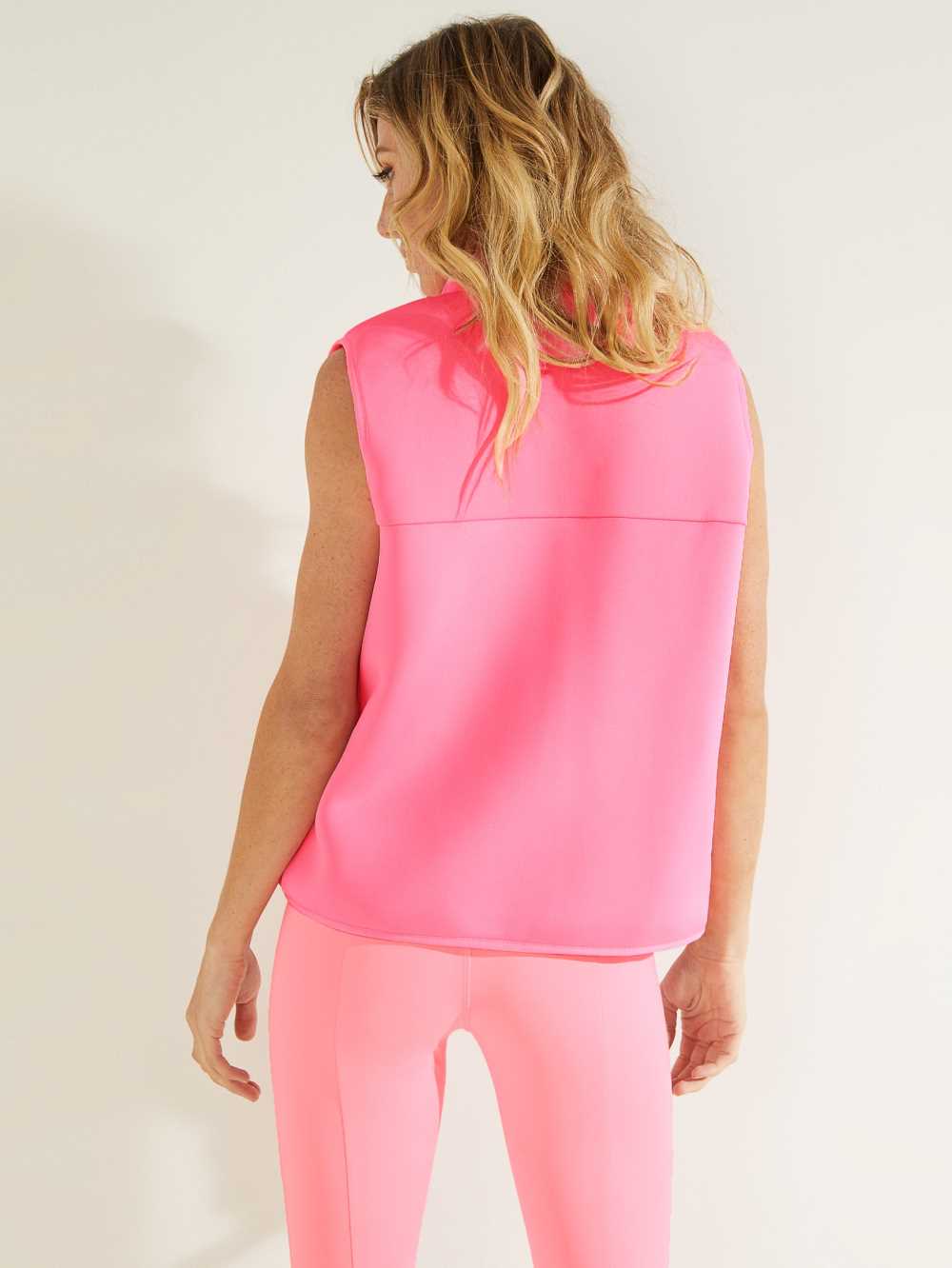 Pink Multicolor Women's Guess Audrey Reversible Vest Australia Sale | 695EVXMRH