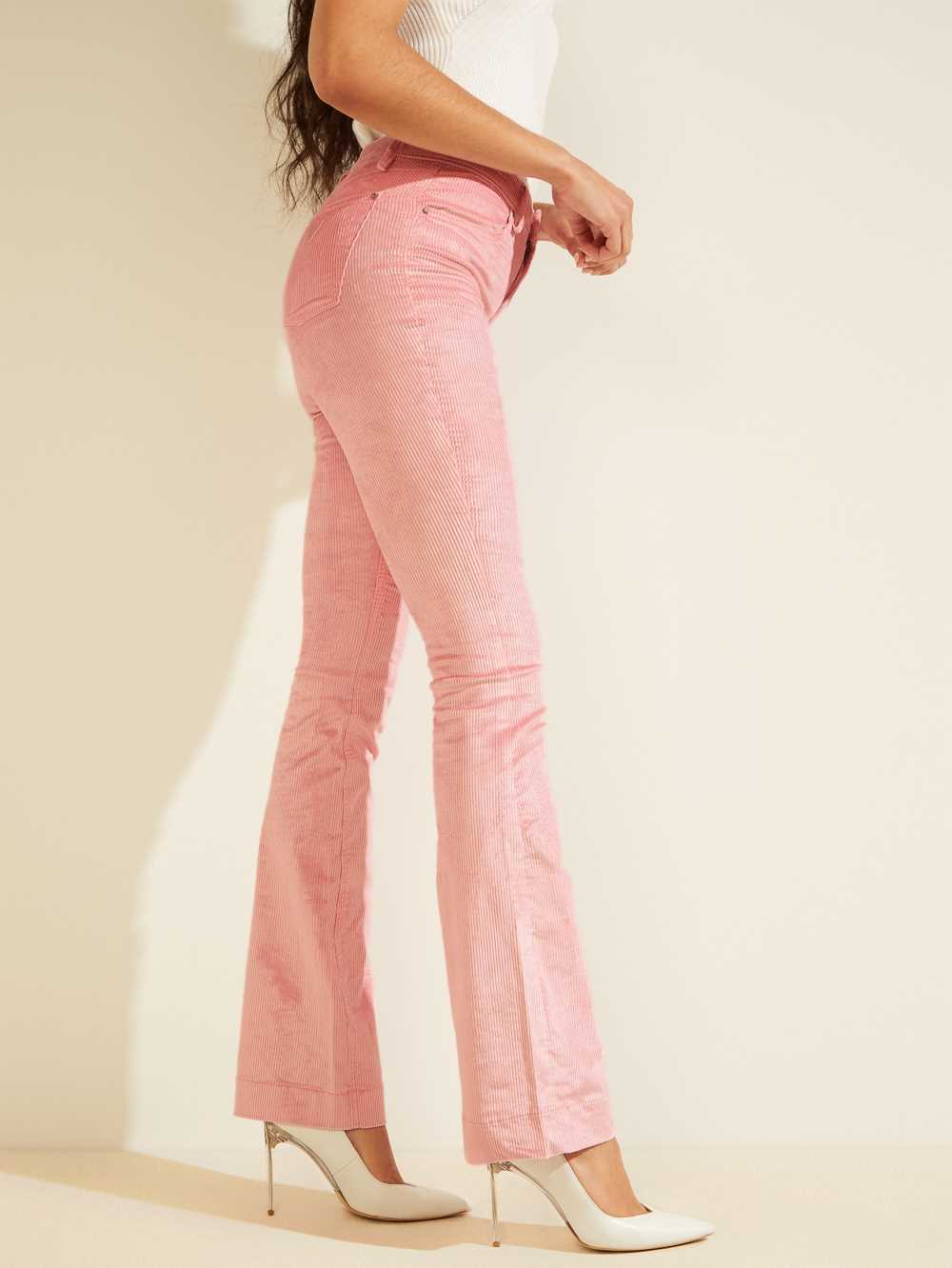 Pink Women's Guess Super-High Rise Corduroy Pants Australia Sale | 706TDGUZL