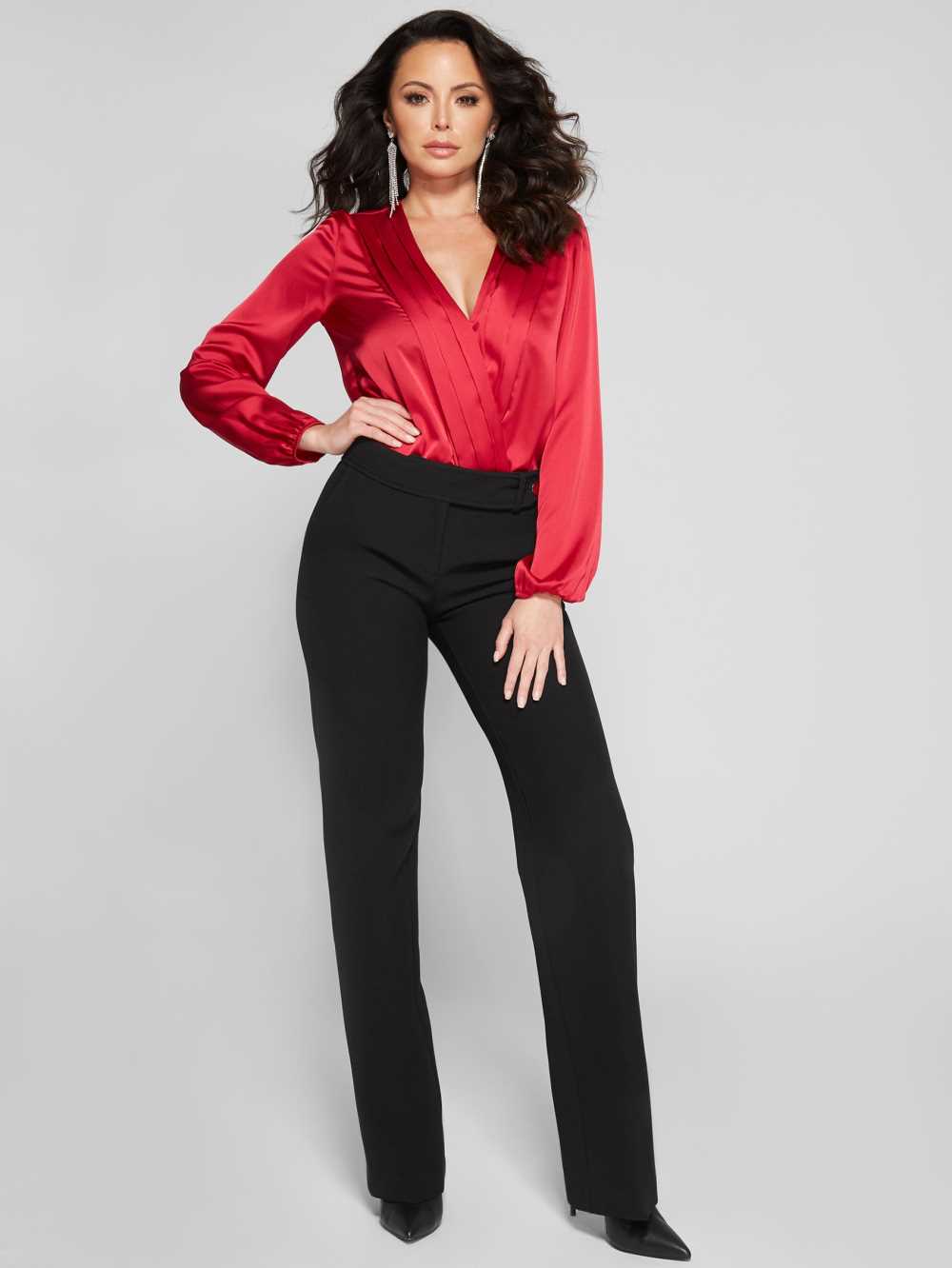 Red Women's Guess Encourager Bodysuit Australia Sale | 936TUAFCN