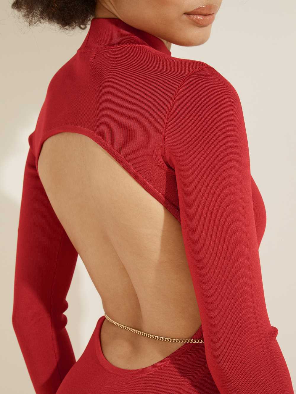 Red Women's Guess Mariah Open-Back Dresses Australia Sale | 157GPSQBK