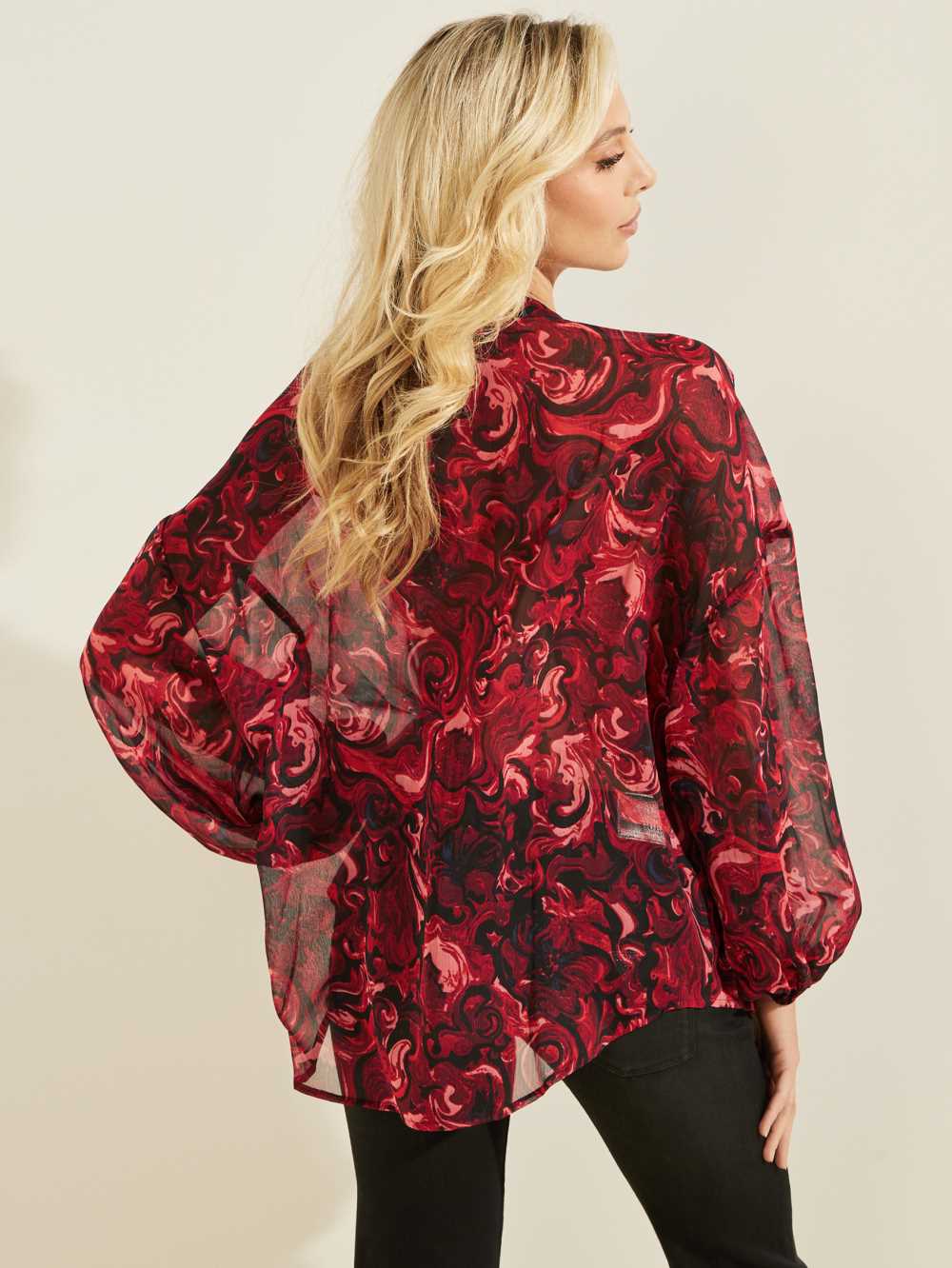 Rose Red Women's Guess Eco Diamante Blouse Australia Sale | 596RPLHEJ