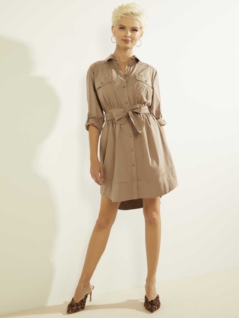 Skin Color Women's Guess Anikadress Dresses Australia Sale | 970HZOFMW