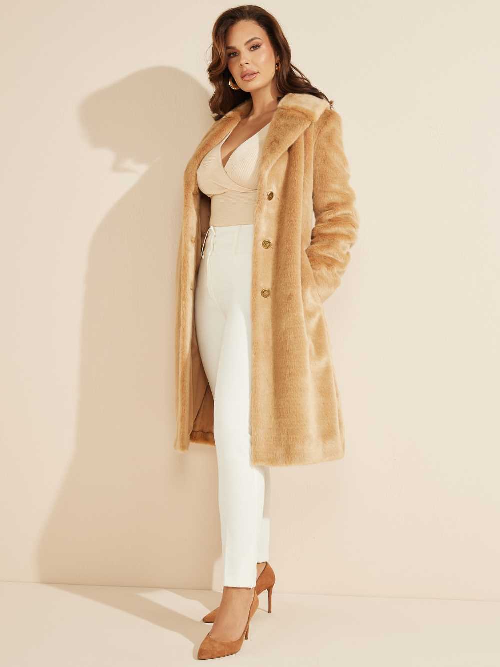 Skin Color Women's Guess Jane Coats Australia Sale | 023EMLQKS