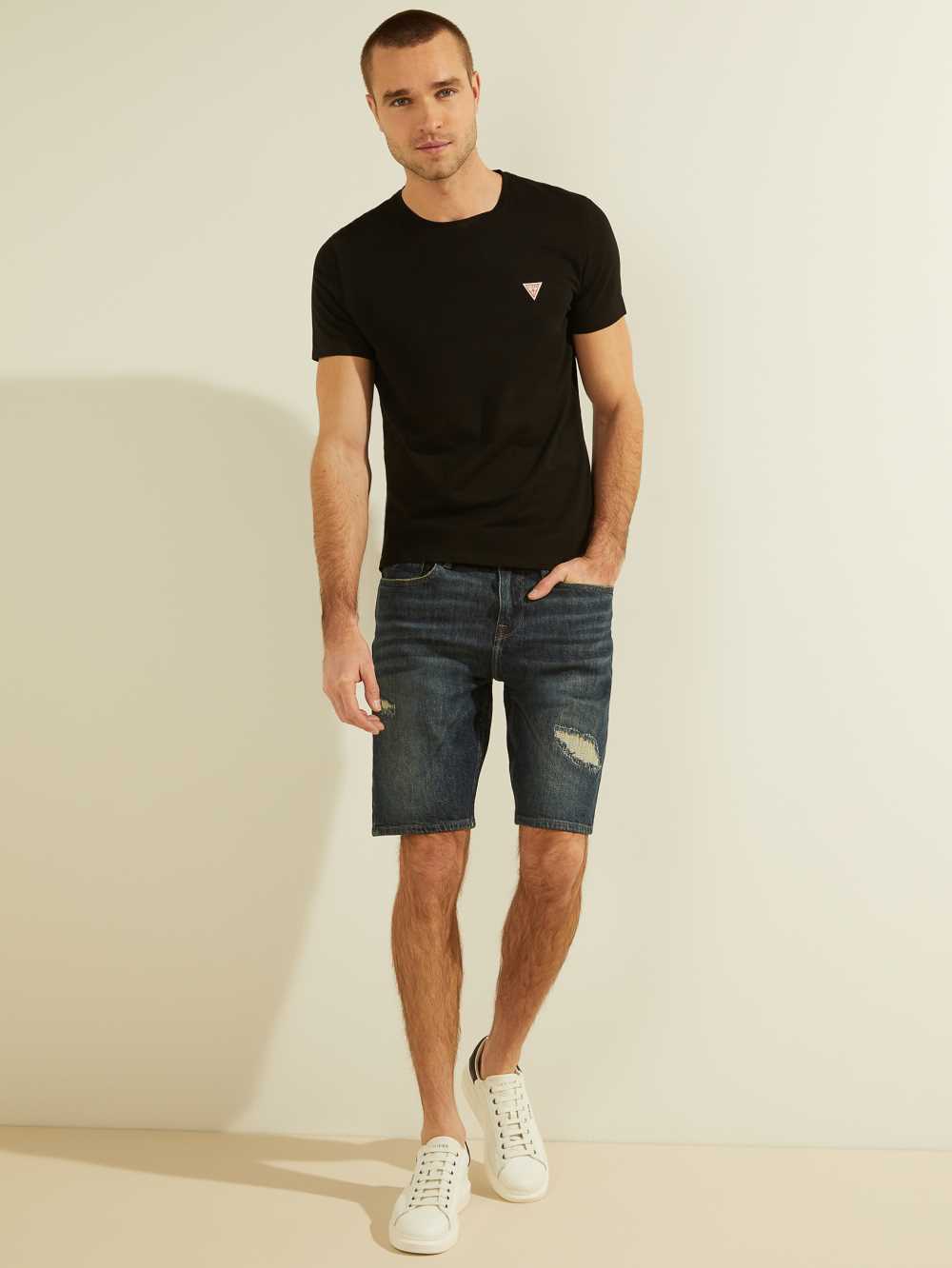 Wash Men's Guess Slim Denim Shorts Australia Sale | 123CFHZMU