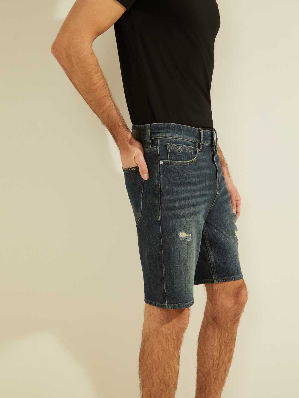 Wash Men's Guess Slim Denim Shorts Australia Sale | 123CFHZMU