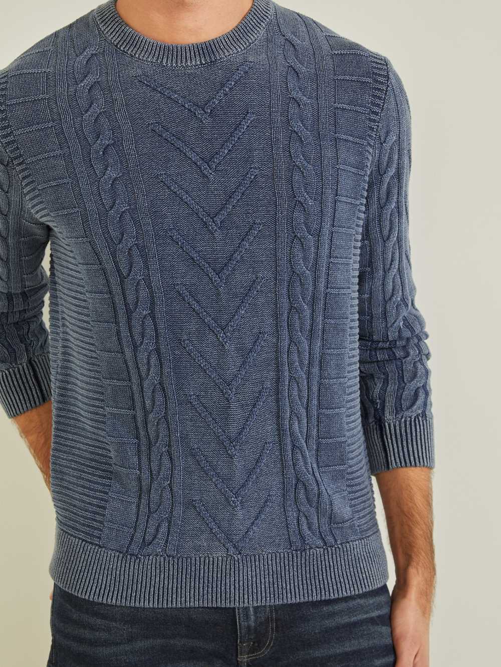 Wash Multicolor Men's Guess Dawson Washed Mixed Cable Sweaters Australia Sale | 905GYXNAC