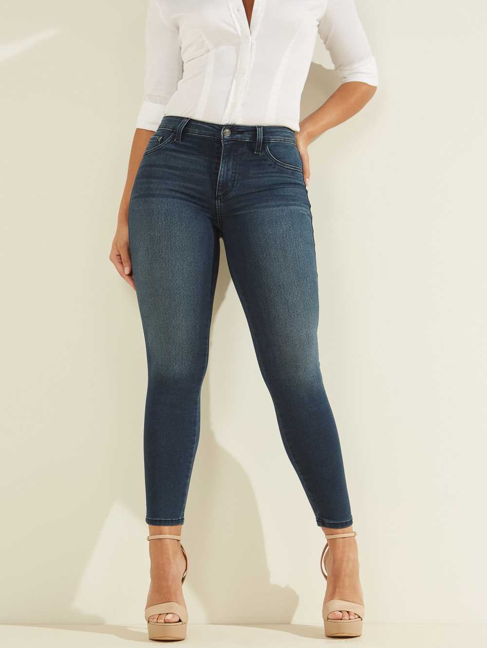 Wash Women\'s Guess Eco 1981 High-Rise Skinny Jeans Australia Sale | 426EKQHMT