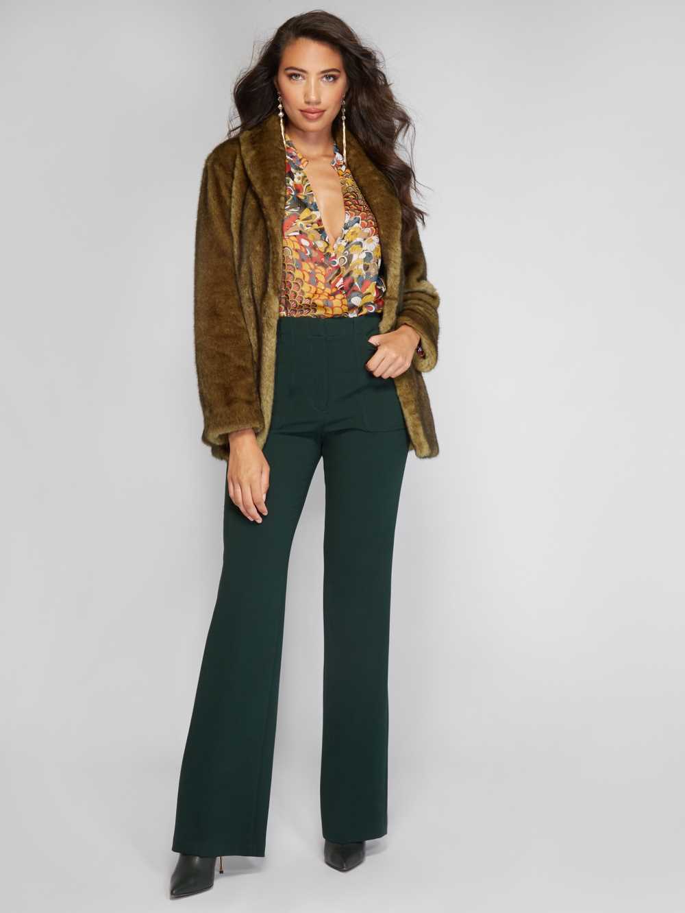 Wash Women's Guess Olaia Faux-Fur Coats Australia Sale | 029KPQDOA