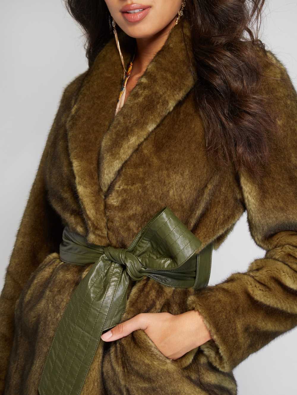 Wash Women's Guess Olaia Faux-Fur Coats Australia Sale | 029KPQDOA