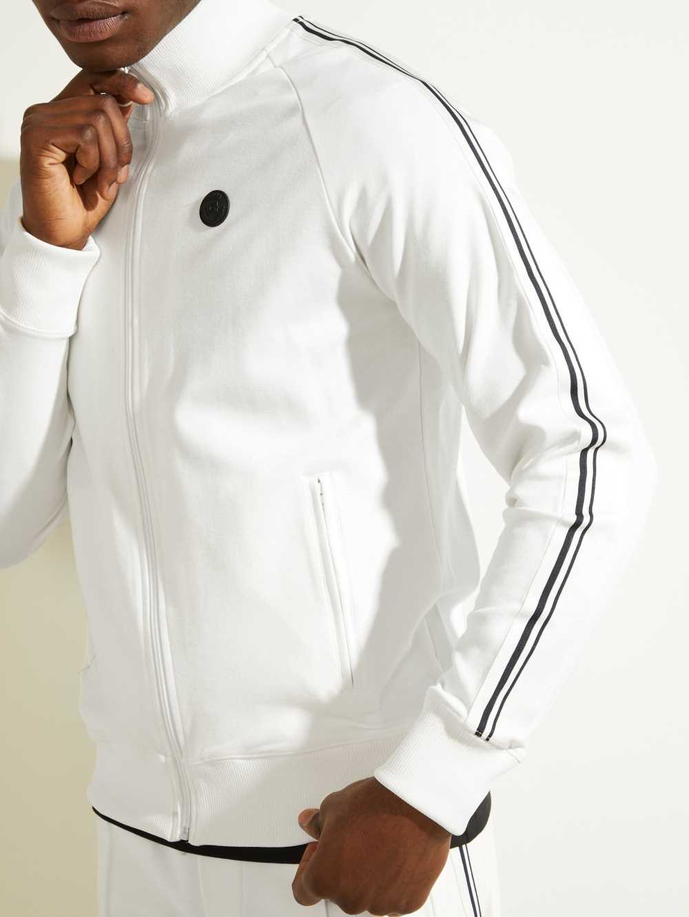 White Men's Guess Colorado Active Track Jackets Australia Sale | 057VEDMYA
