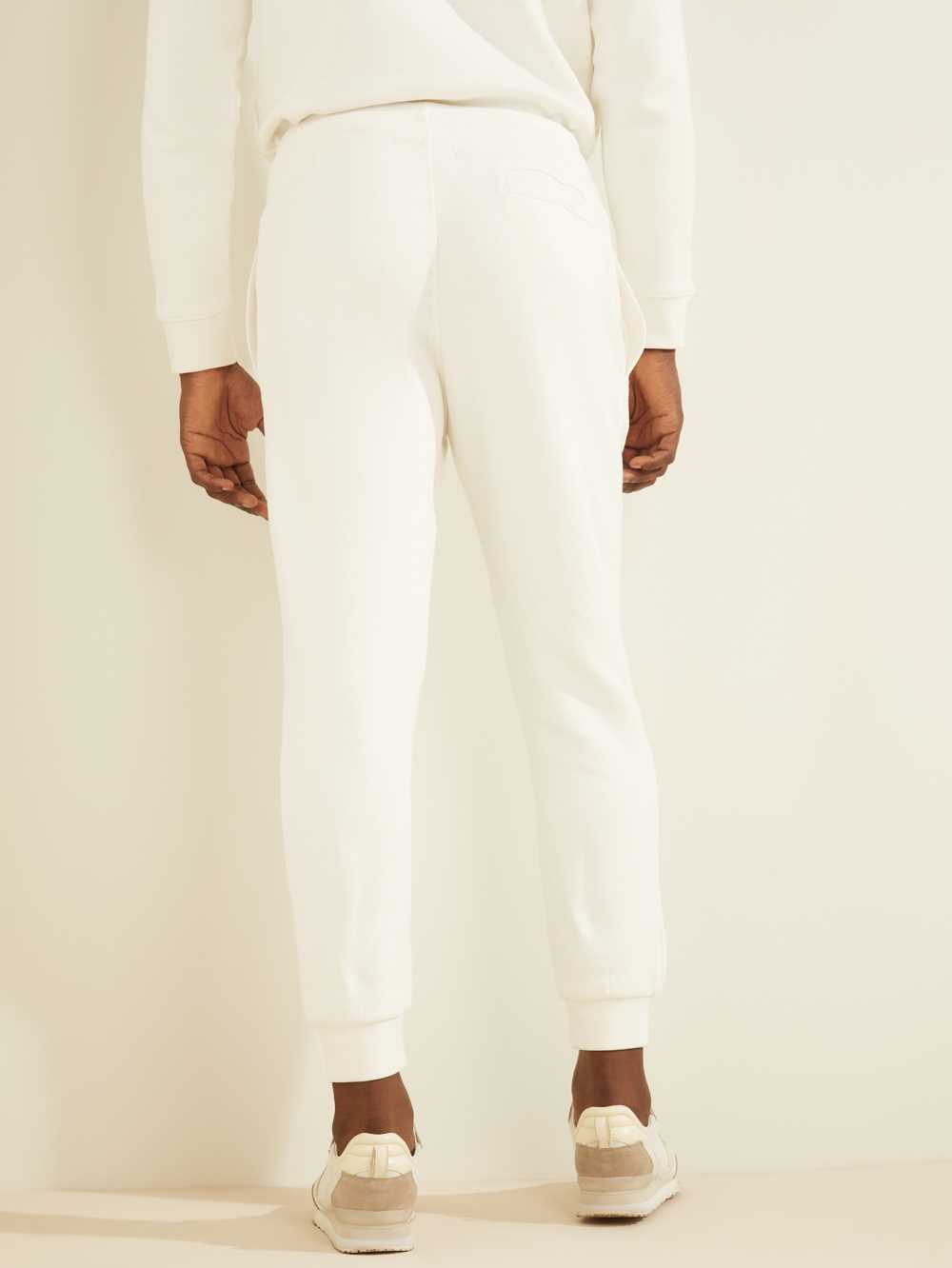 White Men's Guess Eco Aldwin Logo Pants Australia Sale | 147QDLEPR