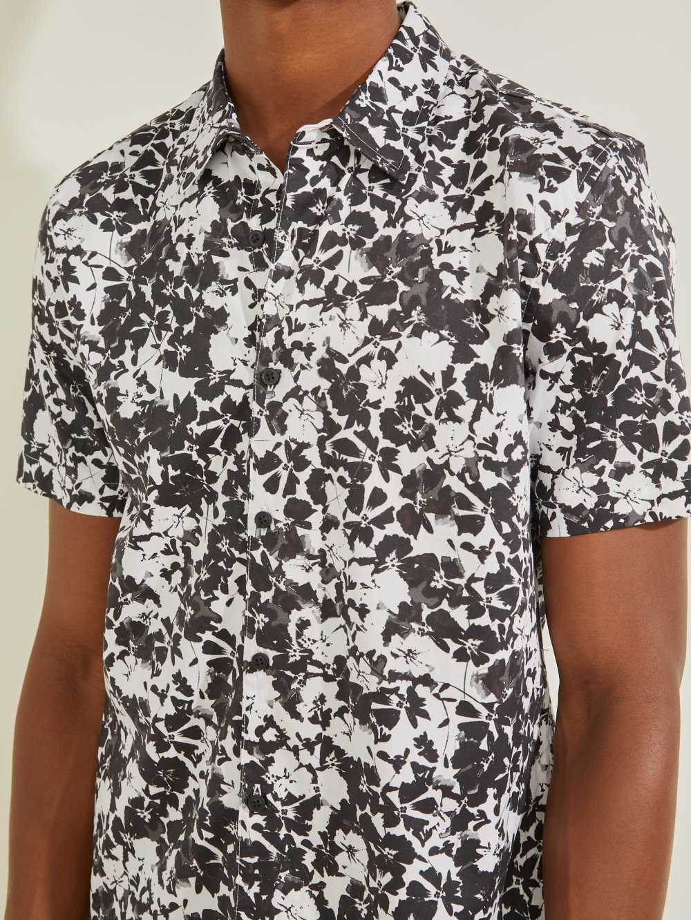 White Men's Guess Luxe Dried Blooms Shirts Australia Sale | 594YCZAWB