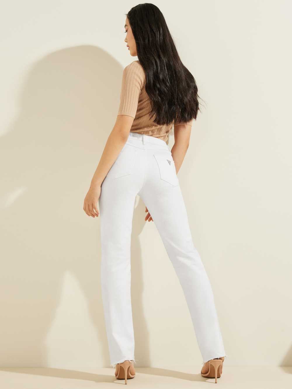 White Multicolor Women's Guess 1981 Straight Jeans Australia Sale | 210VUIDJC