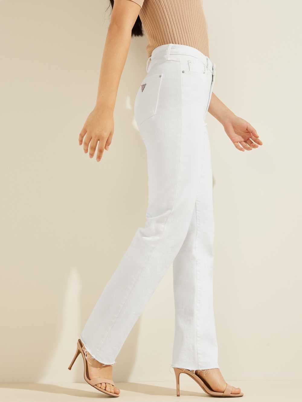 White Multicolor Women's Guess 1981 Straight Jeans Australia Sale | 210VUIDJC