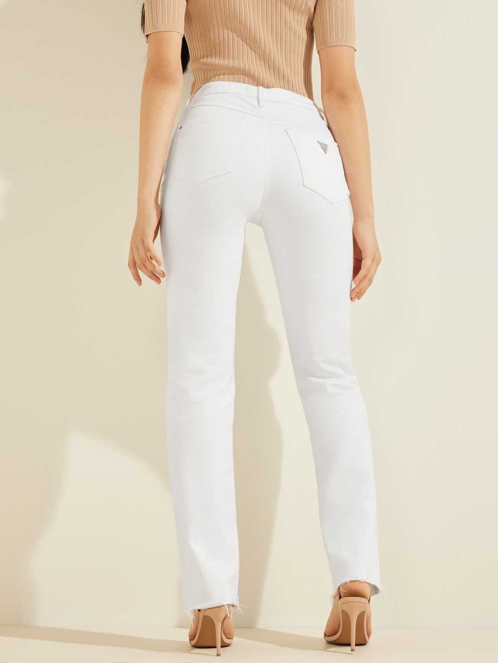 White Multicolor Women's Guess 1981 Straight Jeans Australia Sale | 210VUIDJC